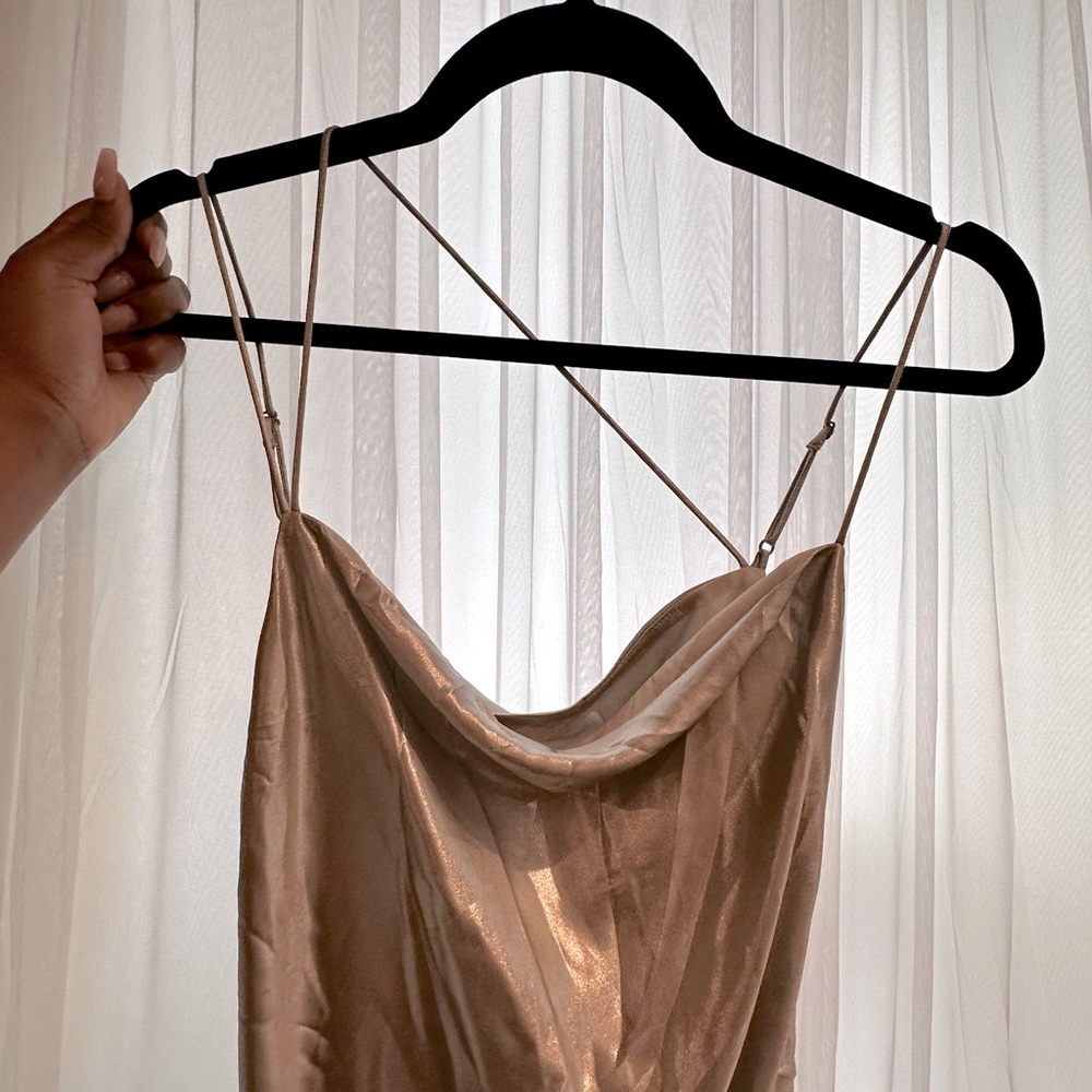Silver Strappy Mini Dress
